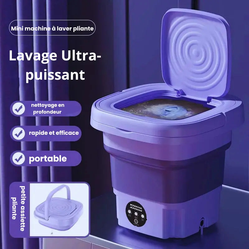 Mini machine à laver portable et pliable